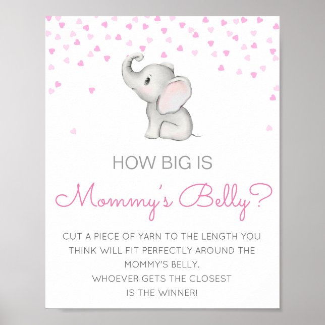 Editable How Big is Mamma Belly Game Poster (Framsidan)