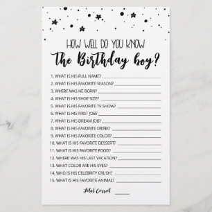 Editable Hur bra känner du till Birthday-pojken?