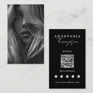 Editable Influencer Innehåll Creator Social Media Visitkort