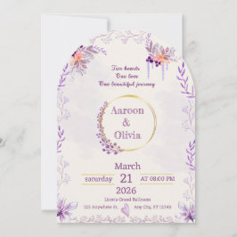 Editable Intimate Garden Wedding Invitation Inbjudningar