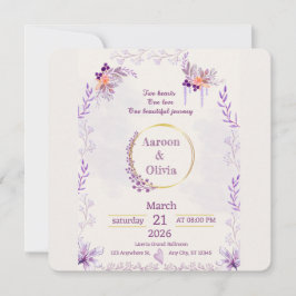 Editable Intimate Garden Wedding Invitation Inbjudningar