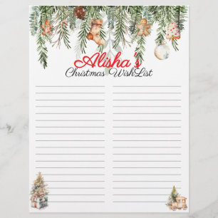 Editable Kids Helgdag - önskelista