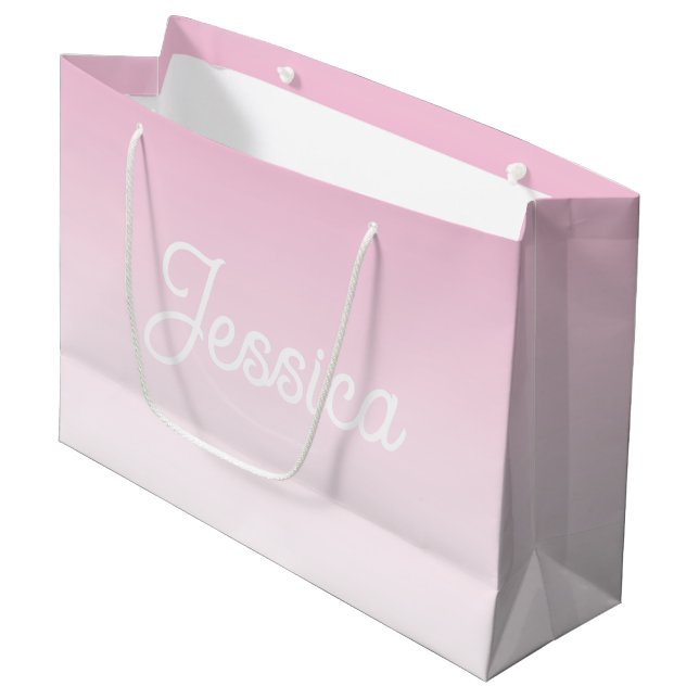 (Editable) Light Pink Color Ombre & Your Text (Framsidan Vinklad)