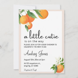 Editable Little Cutie Baby Shower-inbjudan Inbjudningar