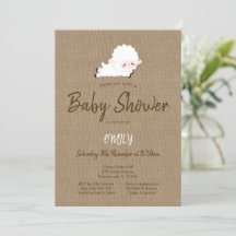 Editable Little Lamb-inbjudan, Lamb Baby Shower