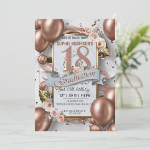 Editable Luxurious 18:e födelsedagskombinationen S Inbjudningar