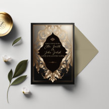 Editable Luxury-design för bröllopsinbjudan