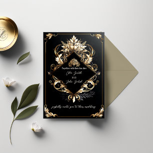 Editable Luxury-design för bröllopsinbjudan Inbjudningar