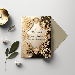 Editable Luxury-design för bröllopsinbjudan Inbjudningar