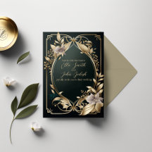 Editable Luxury-design för bröllopsinbjudan