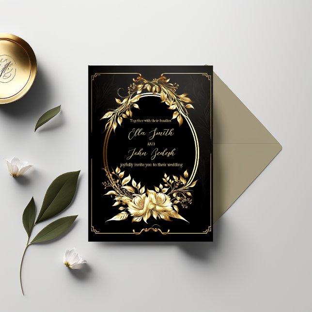 Editable Luxury-design för bröllopsinbjudan Inbjudningar (Skapare uppladdad)