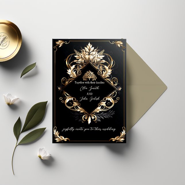 Editable Luxury-design för bröllopsinbjudan Inbjudningar (Skapare uppladdad)