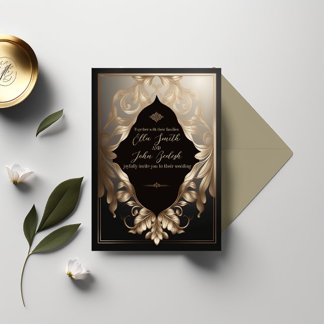 Editable Luxury-design för bröllopsinbjudan Inbjudningar (Skapare uppladdad)