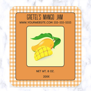 Editable Mango Sylt Fyrkantigt Klistermärke