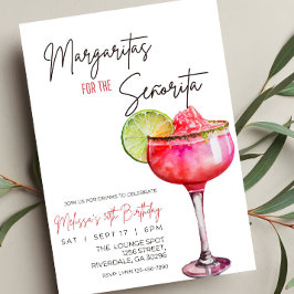 Editable Margarita Birthday bjudande, Margaritas Inbjudningar