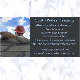 Editable Masonry Brick Lutning Visitkort