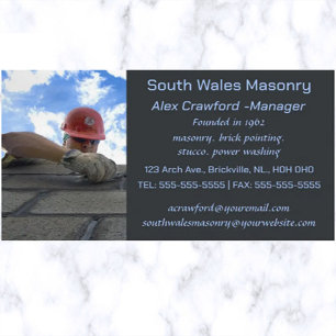 Editable Masonry Brick Lutning Visitkort