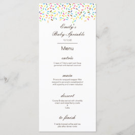 Editable Menu, Baby Sprinkle Party Menu, Ice Cream Meny