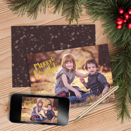 EDITABLE Merry and Bright Photo jul Card Julkort