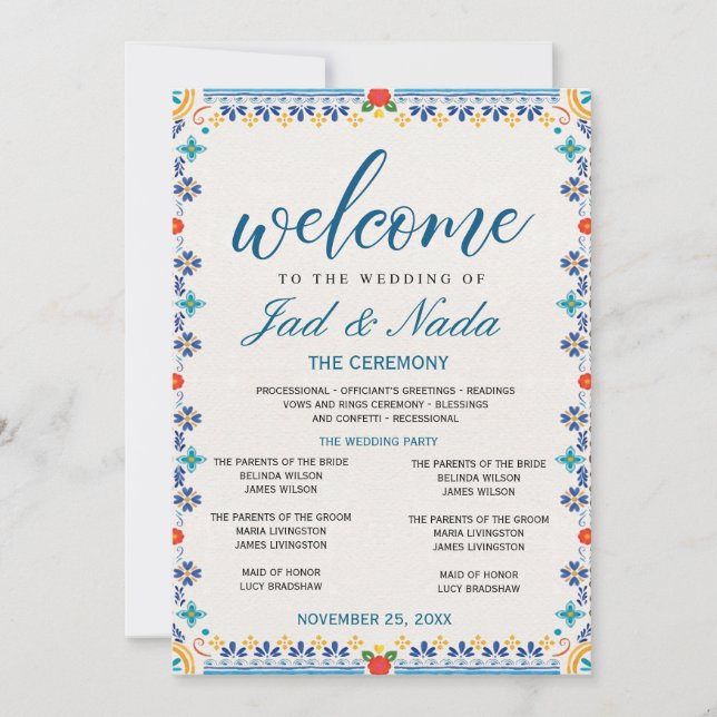 Editable Mexican Wedding Invitation   Inbjudningar (Framsida)