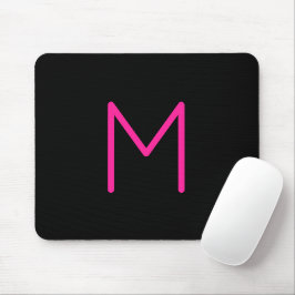 Editable Modern Rosa & Black Monogram Musmatta