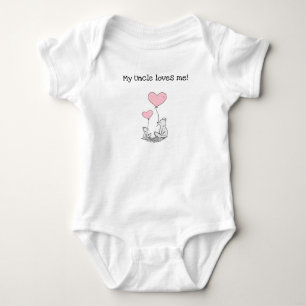 Editable My farbror Kärlek Me Vargs Baby Bodykosty T Shirt