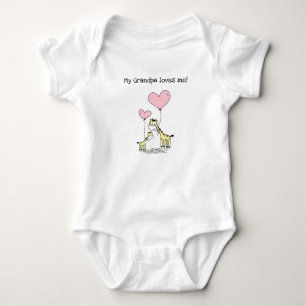 Editable My Grandpa Kärlek Me Giraffes T Shirt