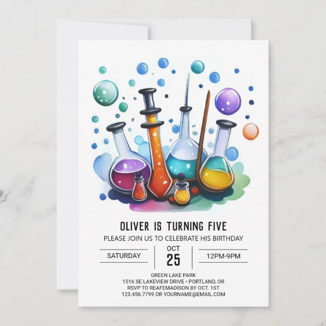 Editable Mystoppbjörnvetenskapsdag Inbjudningar (Framsida)