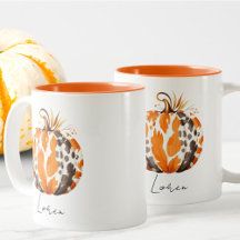 Editable Namn Cute Orange Pumpkin Harvest Fall