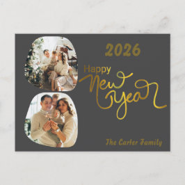 Editable New Year Collage Postcard – Upload Photos Helg Vykort
