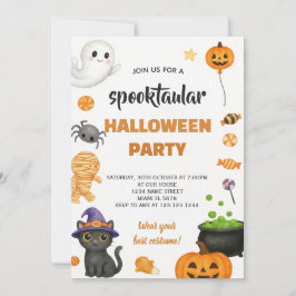 Editable Old-Stil Halloween Inbjudan