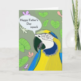 Editable Parrot Far's Day Kort