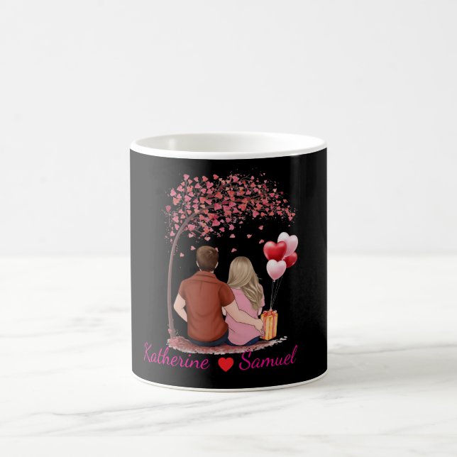 Editable Photo and Name Simple Photo Valentine's  Kaffemugg (Center)