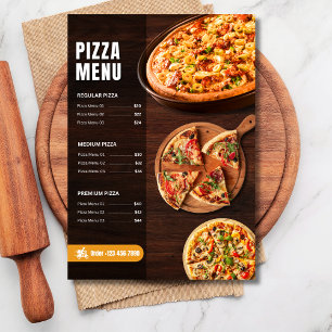 Editable Pizza Menu pizzeria Restaurant Menu Meny
