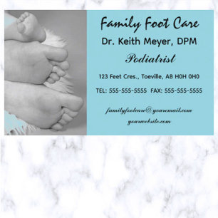Editable Podiatrist Foot Care Clinic Visitkort