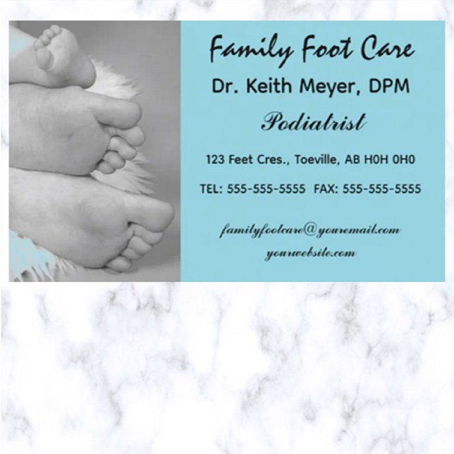 Editable Podiatrist Foot Care Clinic Visitkort (Skapare uppladdad)