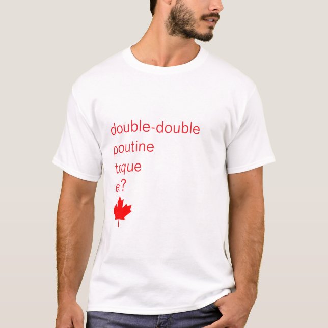 Editable Proud Canadian Red Maple Löv T Shirt (Framsida)