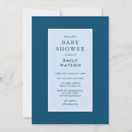 Editable Ram Blue på Blue Boy Baby Shower Inbjudningar