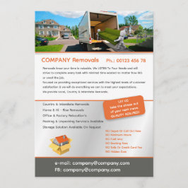 Editable Removal Services Flyer Template Inbjudningar