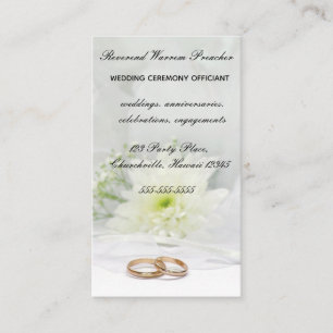 Editable Ringar och Flower Bröllop Visitkort