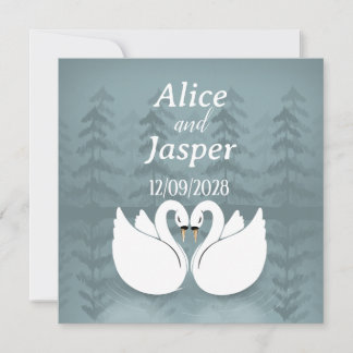 Editable Romantic och elegant bröllop Sticker Inbjudningar