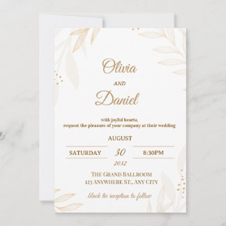 Editable Romantic Wedding Invitation  Inbjudningar