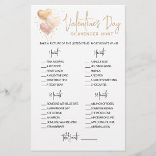 Editable Scavenger Hunt Valentine Day-spel