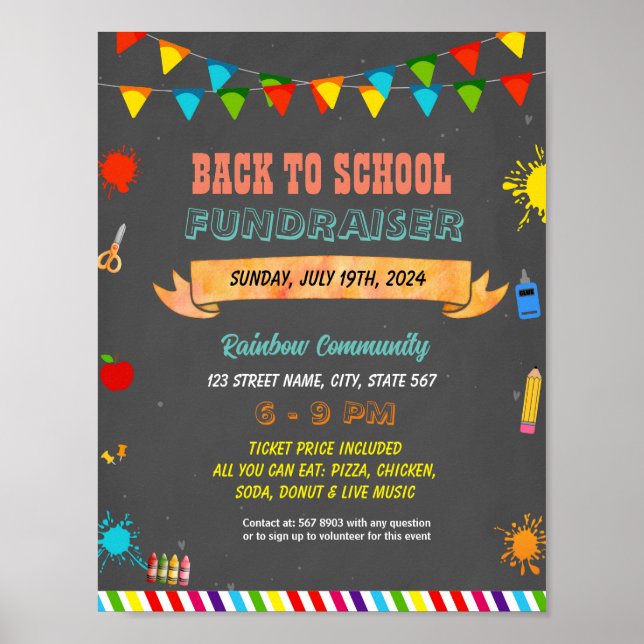 Editable School Open House Flyer Poster (Framsidan)