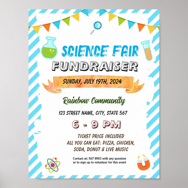 Editable Science Fair flyer Poster (Framsidan)
