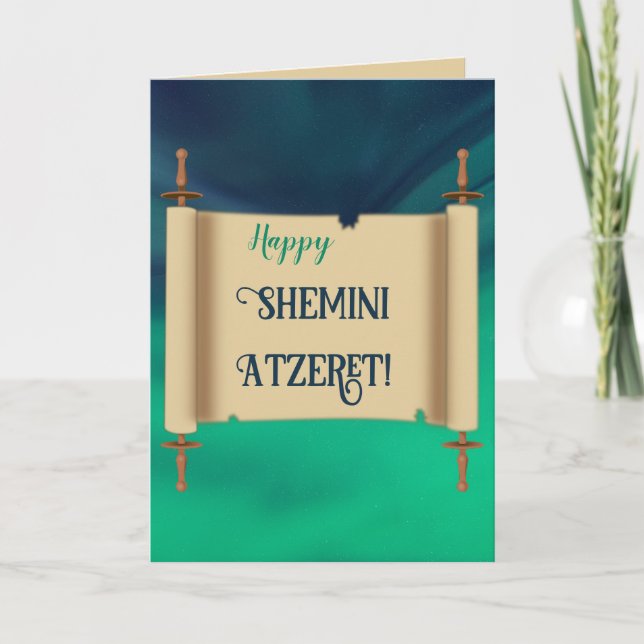 Editable Shemini Atzeret Kort (Framsida)