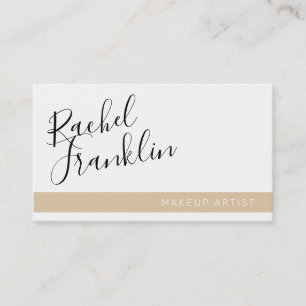 EDITABLE-skript namn modern chic vanlig svart sand Visitkort
