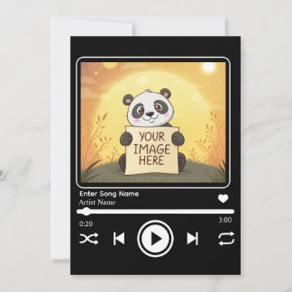 Editable Song Music Player Template Inbjudningar