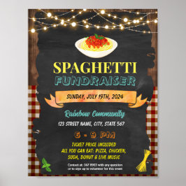 Editable Spaghetti-insamlare-flygare Poster
