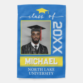 Editable Studenten Garden Flagga Photo Namn School